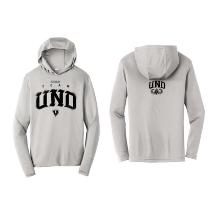 Team UND Light Action Dri-Fit Hooded Long Sleeve Tee